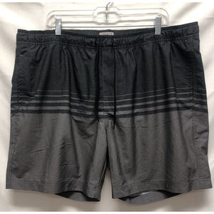 Mens Trinity Collective Gray Swim Trunks w/ Pockets Size XXLarge